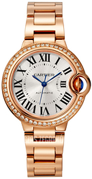 Cartier Ballon Bleu Srebrny/18 karatowe różowe złoto Ø33 mm WJBB0036