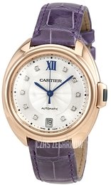 Cartier Cle De Cartier Srebrny/Skóra Ø35 mm WJCL0032