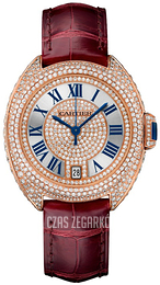 Cartier Cle De Cartier Srebrny/Skóra Ø35 mm WJCL0036