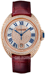 Cartier Cle De Cartier Srebrny/Skóra Ø40 mm WJCL0037