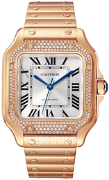 Cartier Santos De Cartier Srebrny/18 karatowe różowe złoto WJSA0009