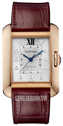 Cartier Tank Anglaise Srebrny/Skóra WJTA0006