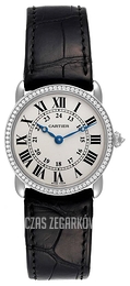 Cartier Ronde Srebrny/Skóra Ø28 mm WR000251