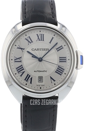 Cartier Cle de Cartier Srebrny/Skóra Ø40 mm WSCL0018