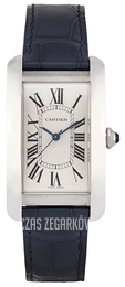 Cartier Tank Americaine Srebrny/Skóra WSTA0045
