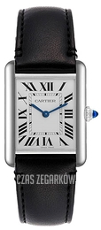 Cartier Tank Must Srebrny/Skóra 33.7x25.5 mm WSTA0059