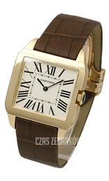 Cartier Santos Dumont Srebrny/Skóra 25x25 mm W2009351