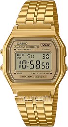 Casio Vintage Ekran LCD/Stal w odcieniu złota A158WETG-9AEF