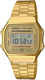 Casio Vintage Ekran LCD/Stal w odcieniu złota A168WG-9WDF
