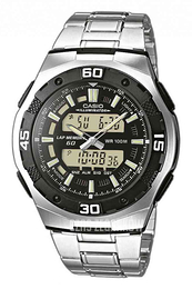 Casio Collection Czarny/Stal Ø43.5 mm AQ-164WD-1AVES