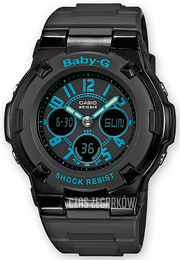 Casio Baby-G Czarny/Żywica z tworzywa sztucznego Ø39 mm BGA-117-1B2ER