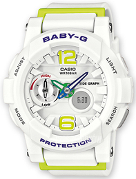Casio Baby-G Biały/Żywica z tworzywa sztucznego Ø44 mm BGA-180-7B2ER