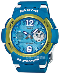 Casio Baby-G Niebieski/Żywica z tworzywa sztucznego Ø46 mm BGA-210-2BER