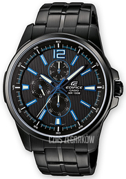 Casio Edifice Czarny/Stal Ø45 mm EF-343BK-1AVEF