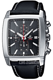 Casio Edifice Czarny/Skóra 47.5x39.2 mm EF-509L-1AVEF