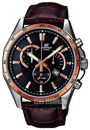 Casio Edifice Czarny/Skóra Ø44.7 mm EFR-510L-5AVEF