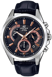 Casio Edifice Czarny/Skóra Ø43.8 mm EFV-580L-1AVUEF