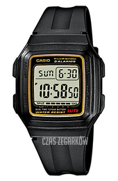 Casio Collection Czarny/Żywica z tworzywa sztucznego 34x41 mm F-201WA-9AEF
