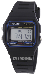 Casio Collection Ekran LCD/Żywica z tworzywa sztucznego F-91W-1XY