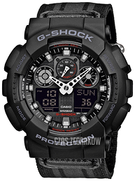 Casio G-Shock Czarny/Skóra Ø51.2 mm GA-100MC-1AER