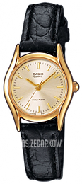 Casio Collection Żółte złoto/Skóra Ø23 mm LTP-1154PQ-7AEF