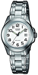 Casio Collection Biały/Stal Ø28 mm LTP-1259PD-7BEF