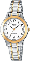 Casio Quartz Biały/Stal w odcieniu złota Ø27 mm LTP-1263PG-7BEF