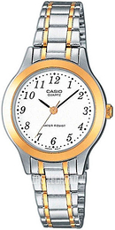 Casio Collection Biały/Stal w odcieniu złota Ø27 mm LTP-1263PG-7BEG