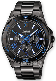 Casio Collection Czarny/Stal Ø44 mm MTD-1075BK-1A2VEF