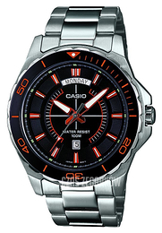 Casio Collection Czarny/Stal Ø44.6 mm MTD-1076D-1A4VEF