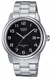 Casio Collection Czarny/Stal Ø39 mm MTP-1221A-1AVEF
