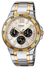 Casio Collection Różowe złoto/Stal w odcieniu złota Ø41.9 mm MTP-1300SG-7AVEF
