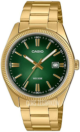 Casio Enticer Zielony/Stal w odcieniu złota Ø38.5 mm MTP-1302PGC-3AVEF