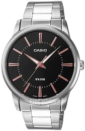 Casio Collection Czarny/Stal Ø40 mm MTP-1303PD-1A3VEF