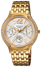 Casio Sheen Srebrny/Stal w odcieniu złota Ø34 mm SHE-3030GD-7AUER
