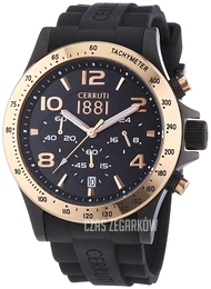 Cerruti 1881 Czarny/Guma Ø42 mm CRA101D224G