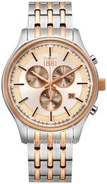 Cerruti 1881 Wielokolorowy/Stal w kolorze różowego złota Ø42 mm CRA115STR04MRT