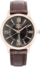 Cerruti 1881 Czarny/Skóra Ø41 mm CRA143SR13BR