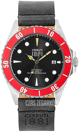 Cerruti 1881 Czarny/Skóra Ø42 mm CRA164STRD02BK