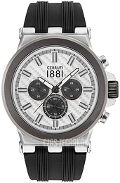 Cerruti 1881 Srebrny/Guma Ø48 mm CRA174STU04BK