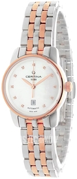 Certina Ds Podium Biały/Stal w kolorze różowego złota Ø29 mm C001.007.22.116.00