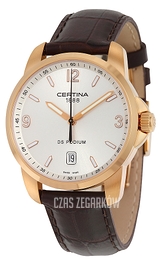 Certina DS Podium Srebrny/Skóra Ø38 mm C001.410.36.037.01