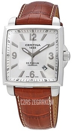 Certina DS Podium Srebrny/Skóra 36x36 mm C001.510.16.037.01