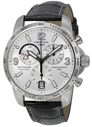 Certina DS Podium Srebrny/Skóra Ø42 mm C001.639.16.037.00