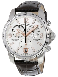 Certina DS Podium Srebrny/Skóra Ø42 mm C001.639.16.037.01