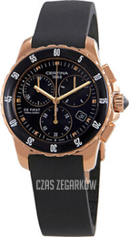 Certina DS First Lady Ceramic Chrono Czarny/Guma Ø35 mm C014.217.37.051.00