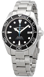 Certina Ds Action Czarny/Stal Ø43 mm C032.407.11.051.10