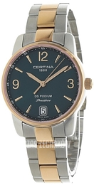 Certina Ds Podium Zielony/Stal w kolorze różowego złota Ø33 mm C034.210.22.097.00