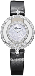 Chopard Happy Diamonds Srebrny/Skóra Ø32 mm 209426-1201