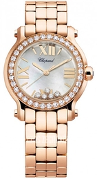 Chopard Happy Sport Biały/18 karatowe różowe złoto Ø30 mm 274189-5007